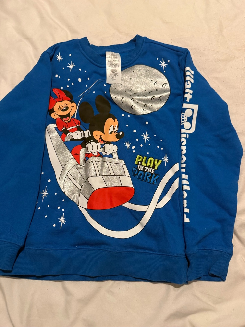 WDW Blue Mickey & Minnie 'Play in the Park' Kids Sweatshirt